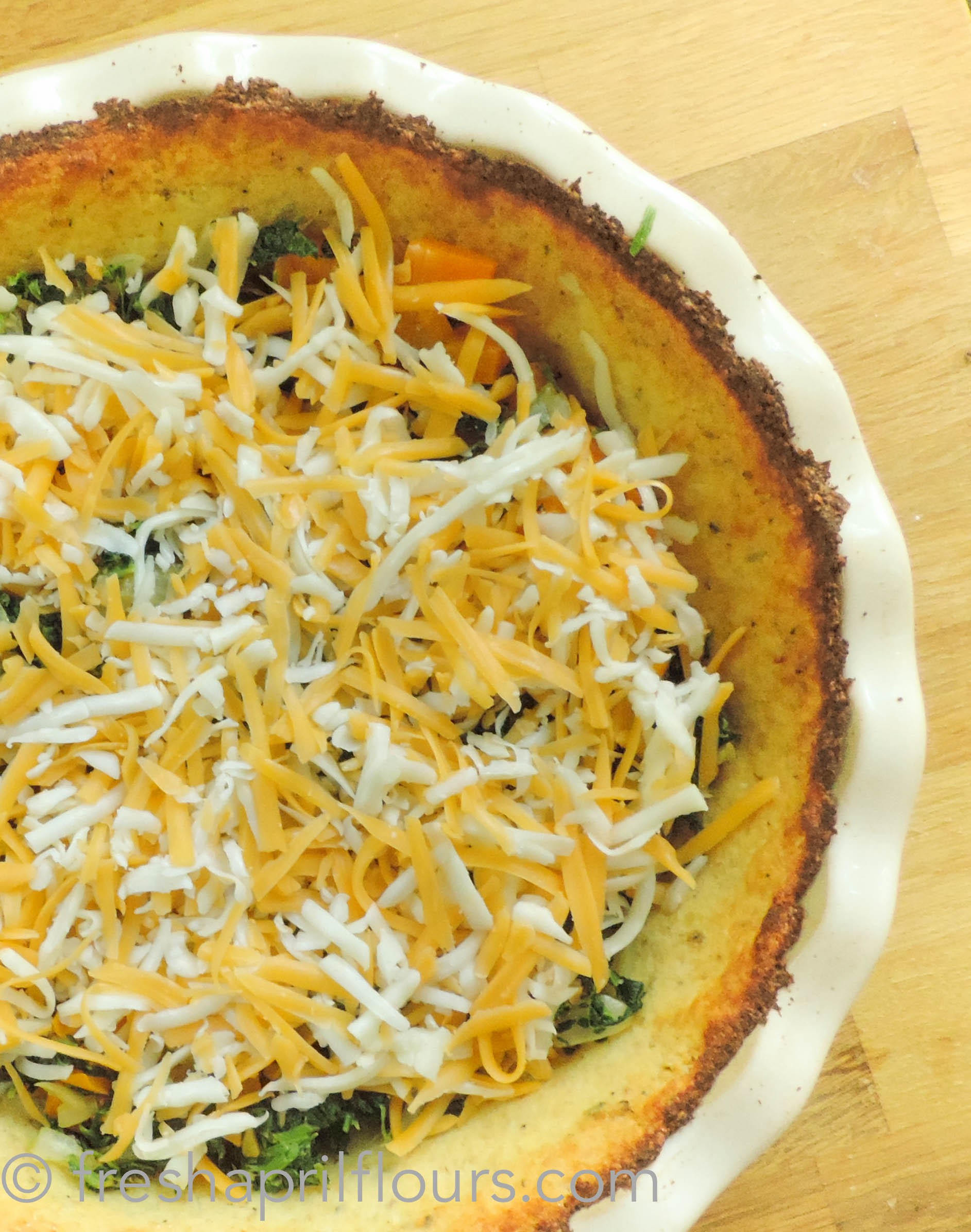 Cheesy Vegetable Quiche with Cauliflower Crust
