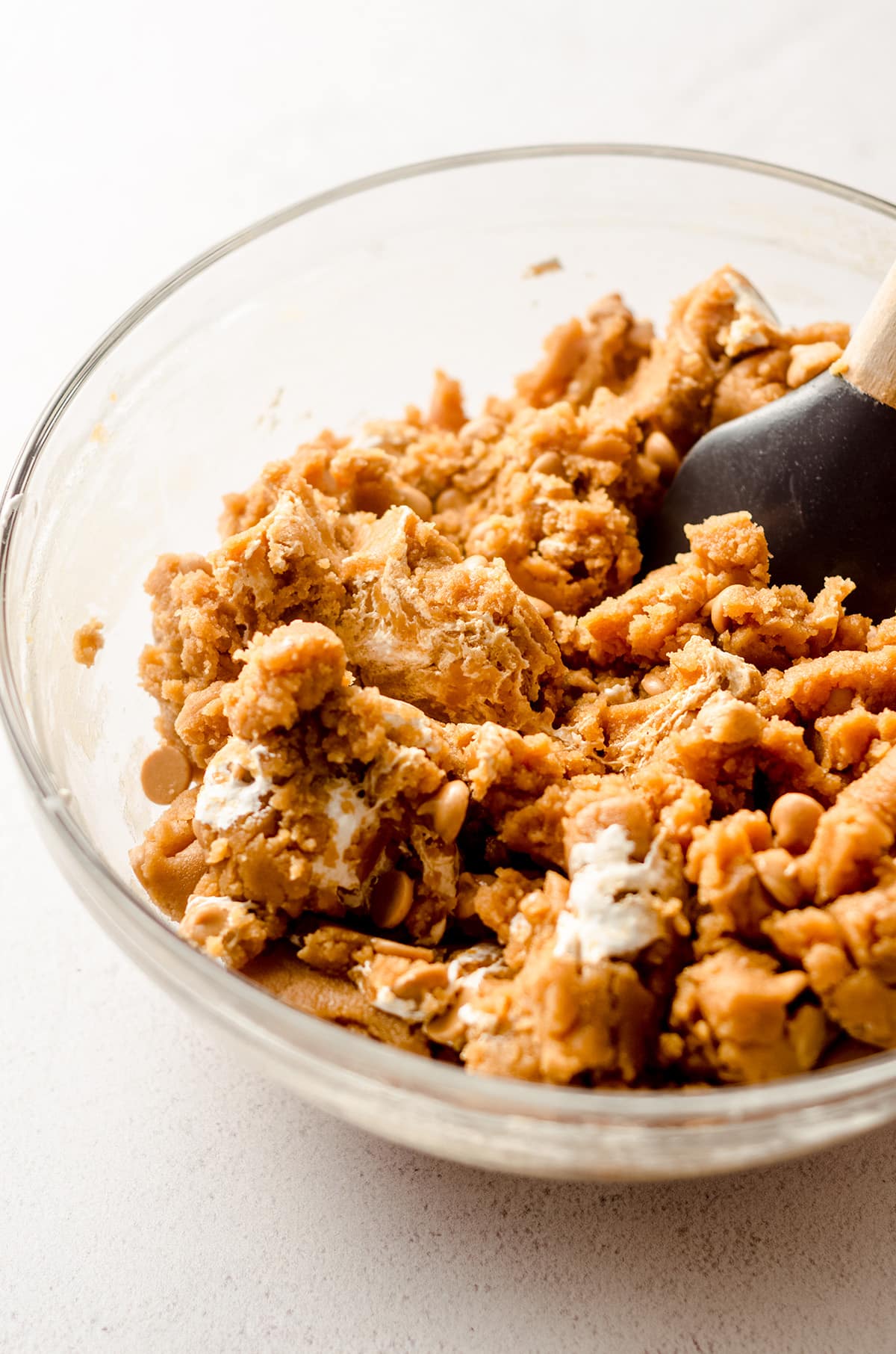 fluffernutter bar batter in a bowl