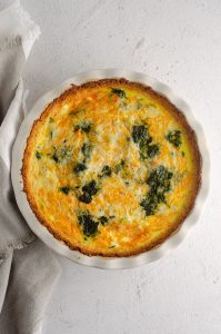 Cheesy Vegetable Quiche with Cauliflower Crust - Fresh April Flours
