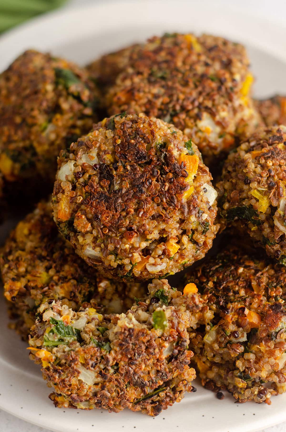 quinoa patties on a plate