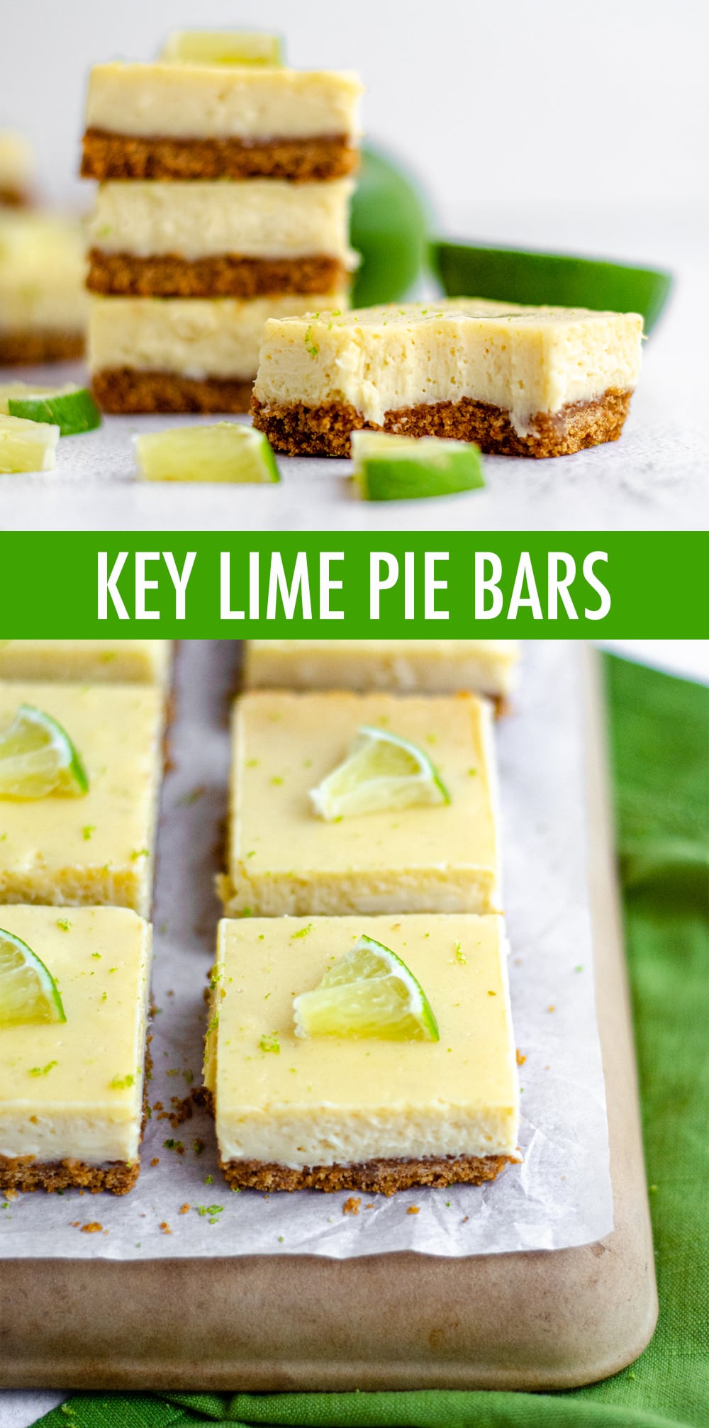 A creamy, tart Key lime pie filling sits on top of a buttery graham cracker crust... It's so much easier than making a whole pie! via @frshaprilflours