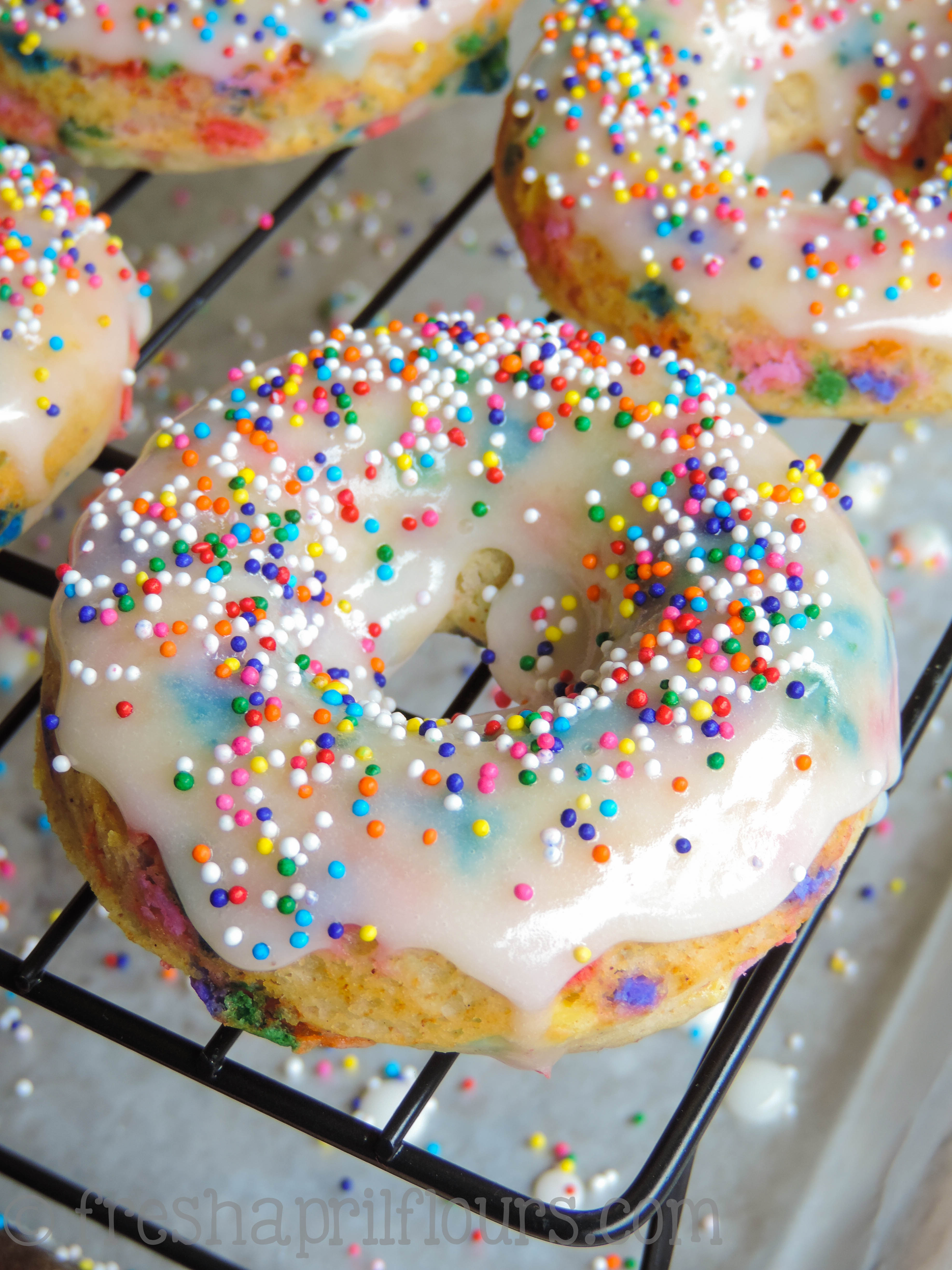 Baked Funfetti Donuts