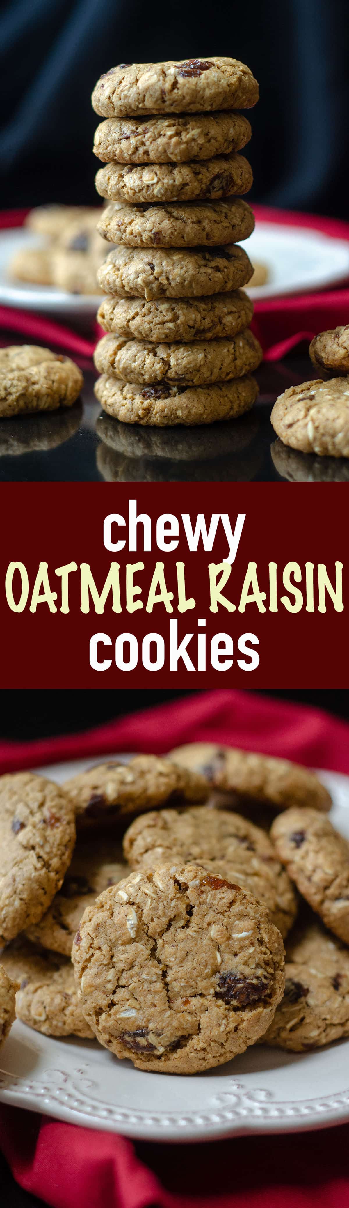 These oatmeal raisin cookies are chewy, buttery, and sweetened with brown sugar and molasses. via @frshaprilflours