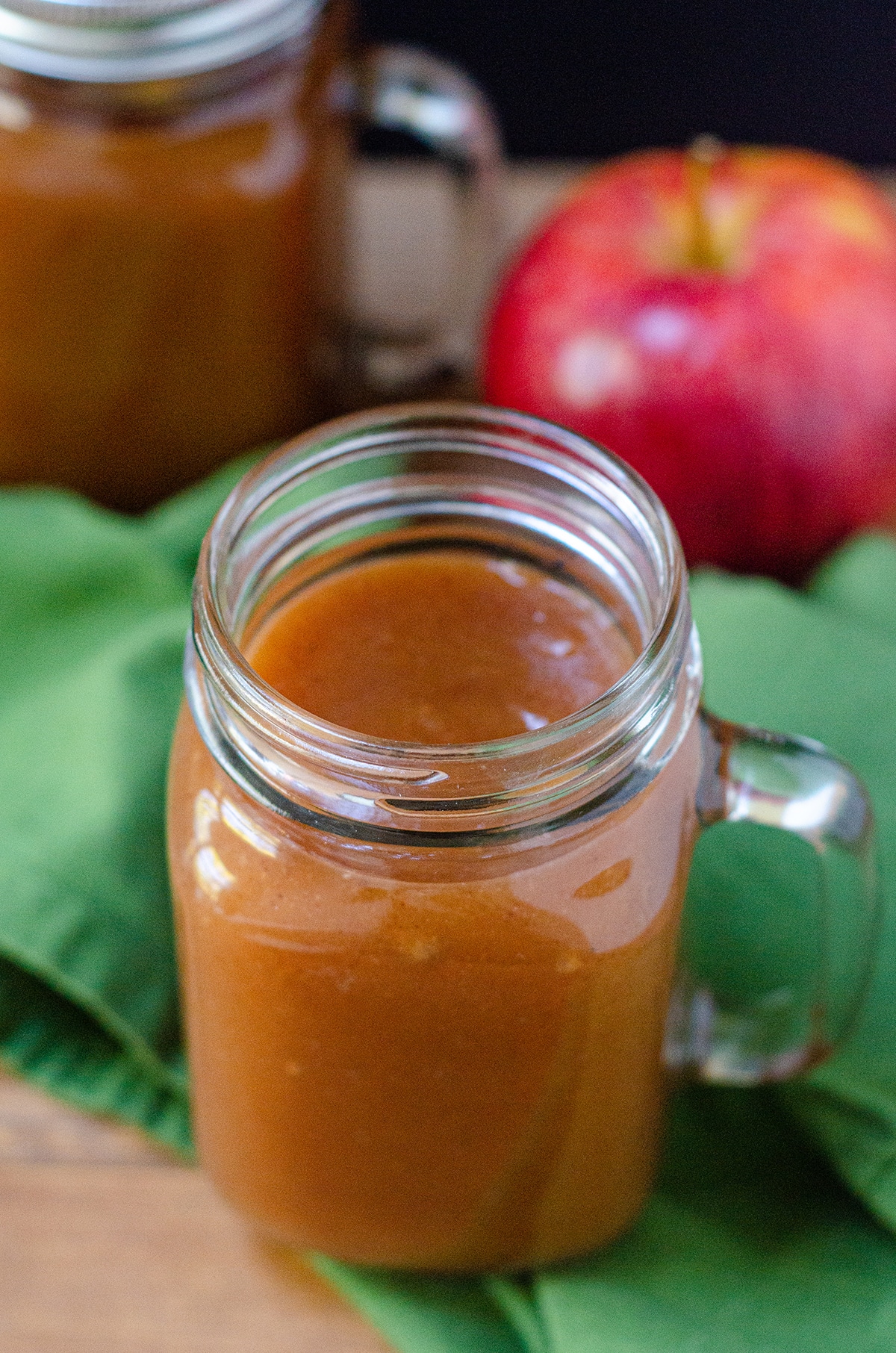 apple butter in a jar