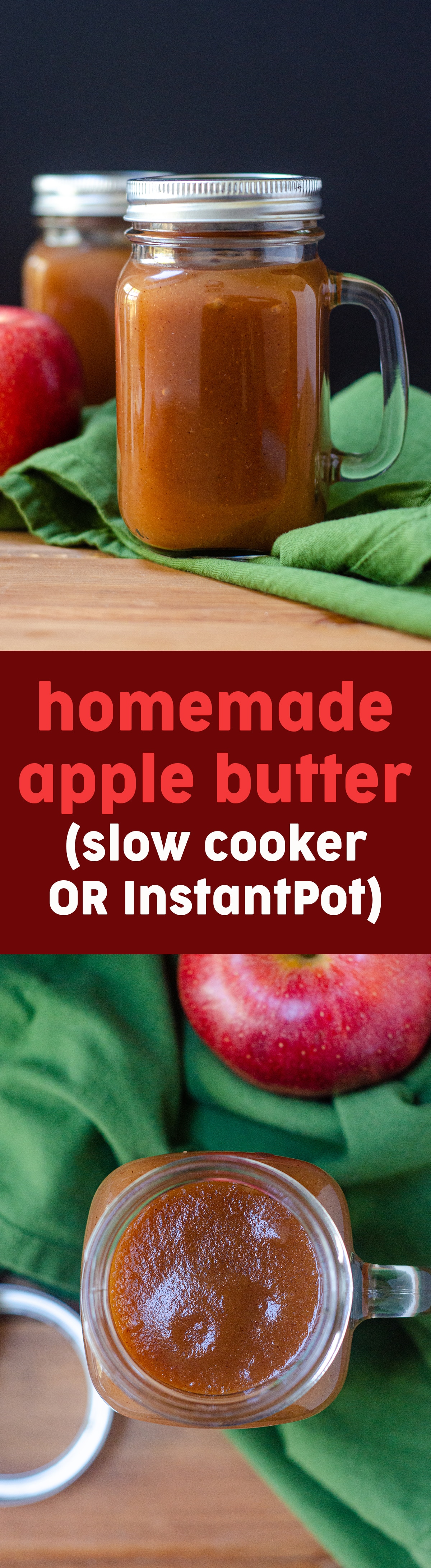 Make your own sweet and smooth apple butter at home with an Instant Pot or a slow cooker. via @frshaprilflours