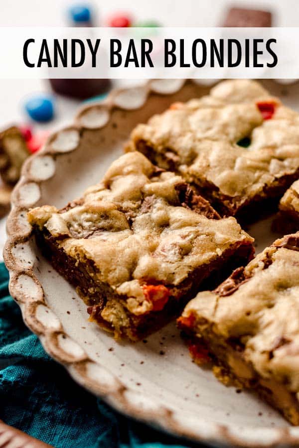 Leftover candy from Halloween or other celebration? Chop it up and throw it into a buttery, chewy blondie! via @frshaprilflours