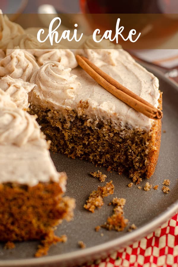 Chai Cake with Spiced Cream Cheese Frosting