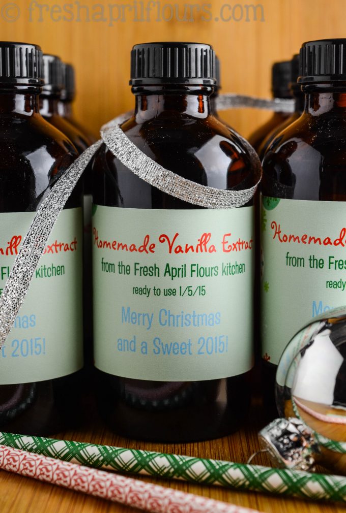 bottles of homemade vanilla extract