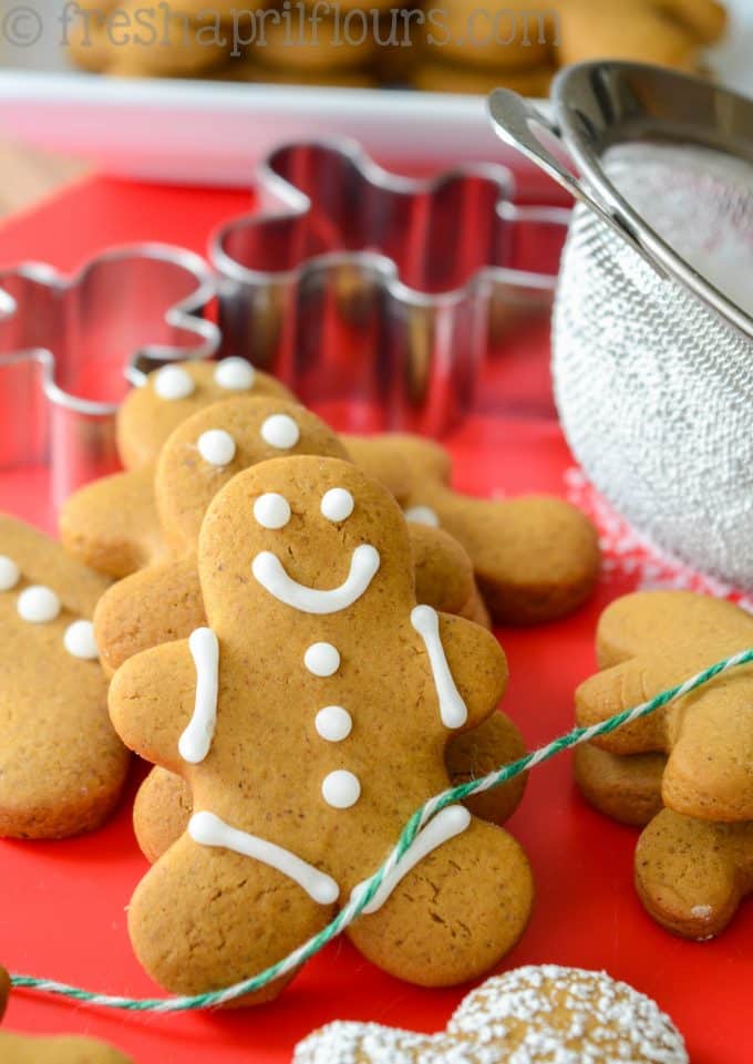 Spiced Gingerbread Cookies: Tender cookies with crisp edges, lightly sweetened with brown sugar and completely loaded with spicy gingerbread flavors.