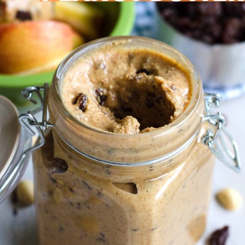 Homemade Cinnamon Raisin Peanut Butter