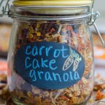 Soft-Baked Carrot Cake Granola: This soft and chewy carrot cake granola is perfectly spicy and full of the best parts of carrot cake... Without all the guilt!