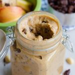 Homemade Cinnamon Raisin Peanut Butter: Mouthwatering homemade peanut butter that is lightly spiced with cinnamon and sweetened up with raisins.