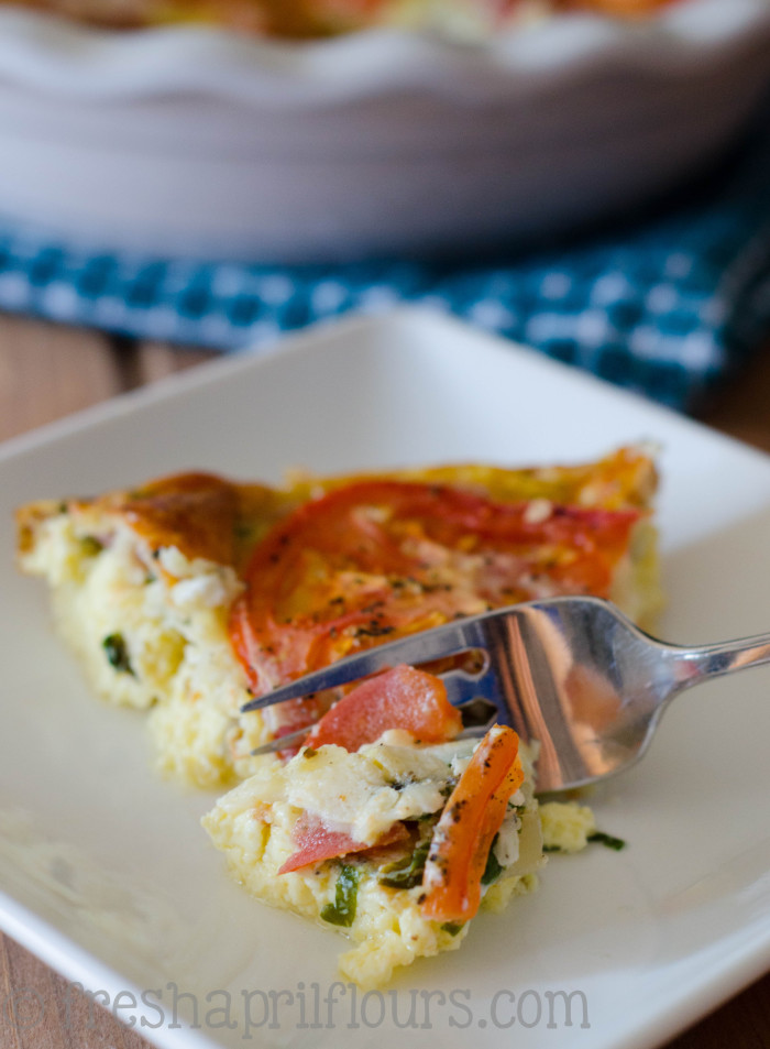 Crustless Caprese Quiche