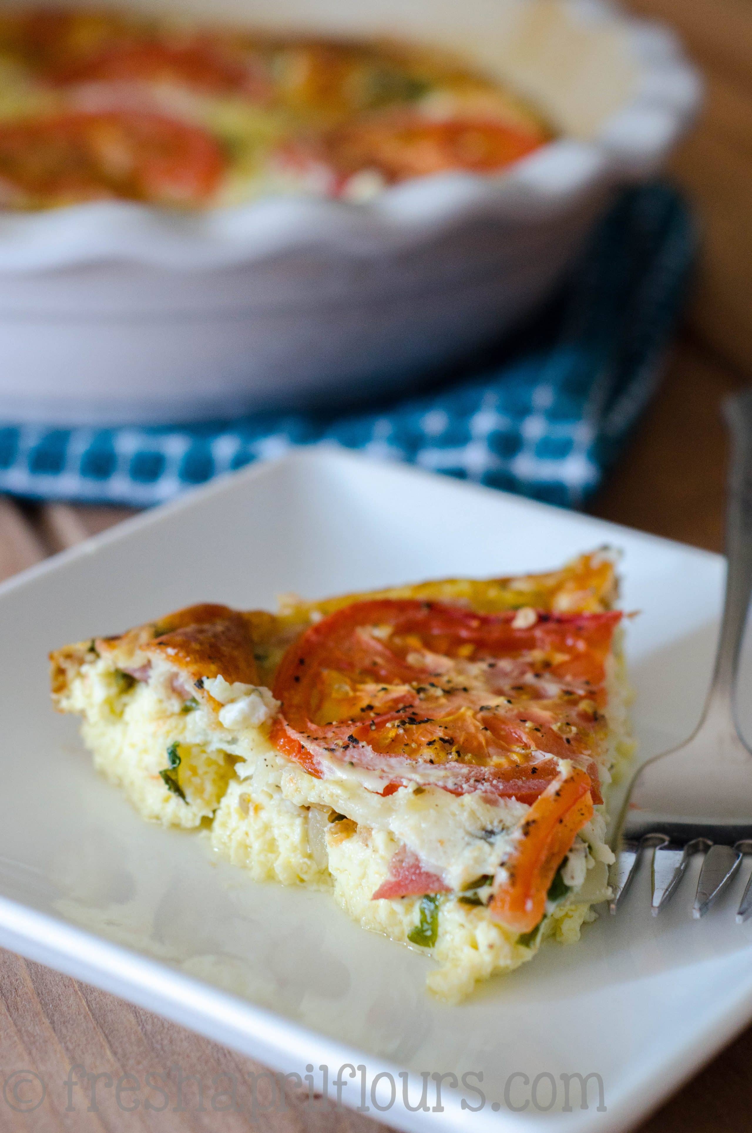 Crustless Caprese Quiche