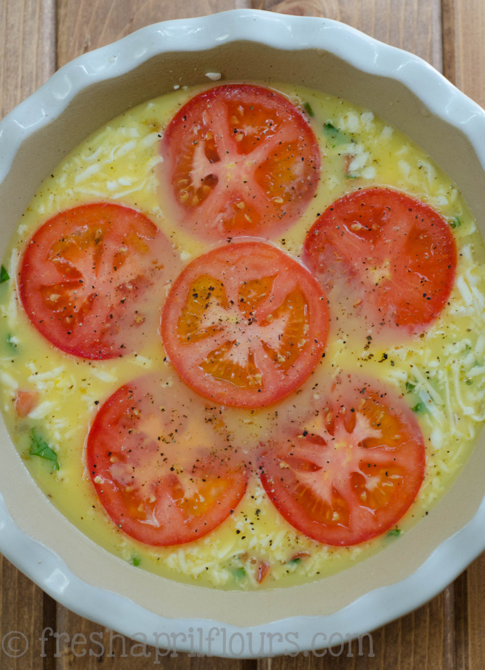 Crustless Caprese Quiche