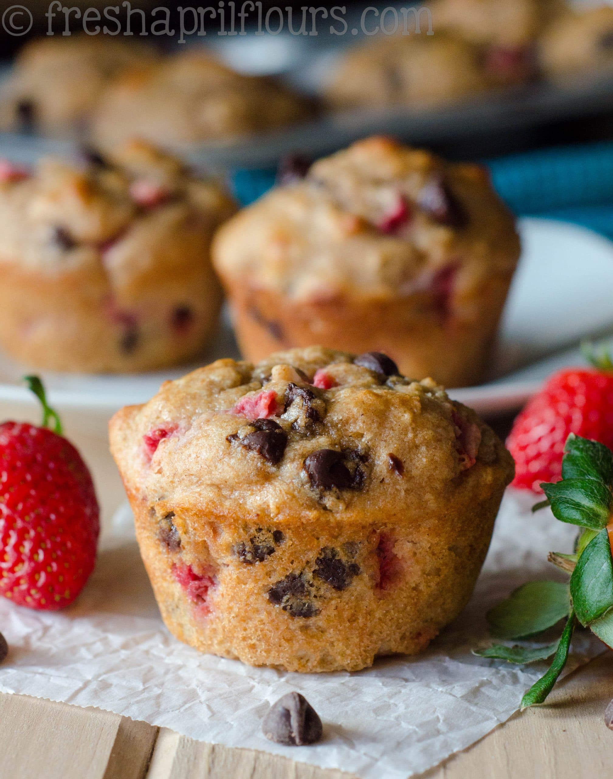 Strawberry chocolate chip muffins.