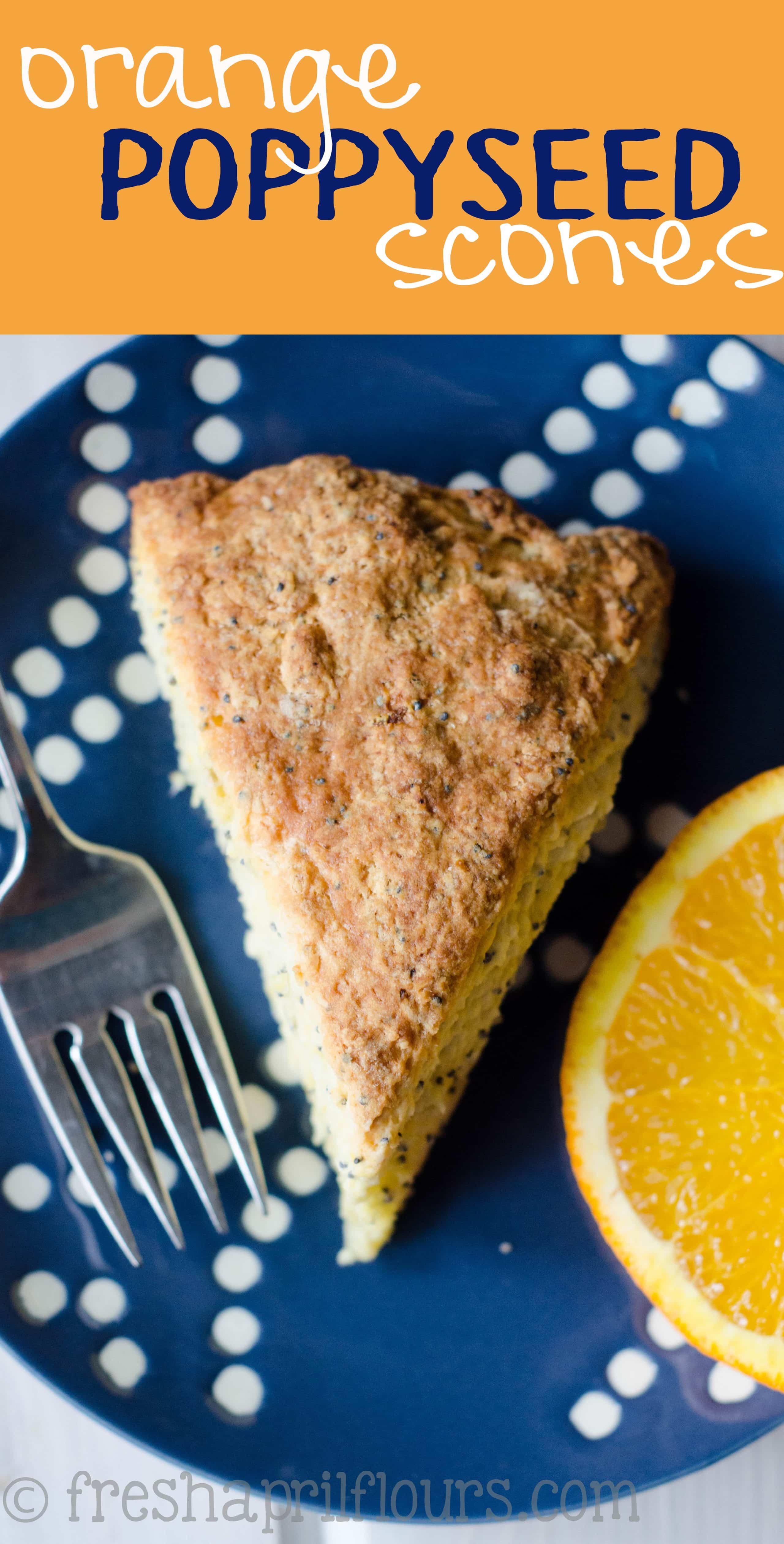 Bright and sunny scones that are full of tangy yet sweet orange flavor, made even better with an orange simple syrup soak. via @frshaprilflours