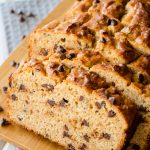 Chocolate Peanut Butter Bread: A crunchy exterior gives way to a moist and flavorful quick bread loaded with peanut butter and dotted with chocolate chips.