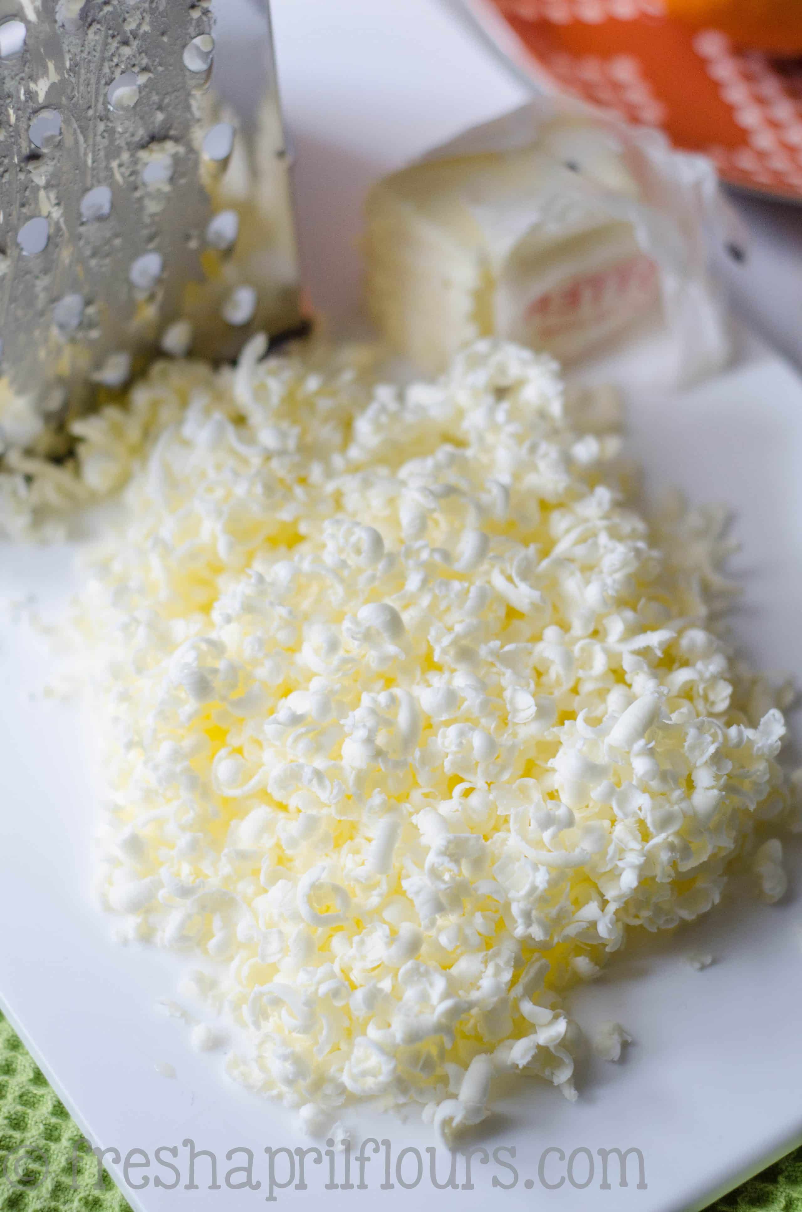 shredded frozen butter for scones