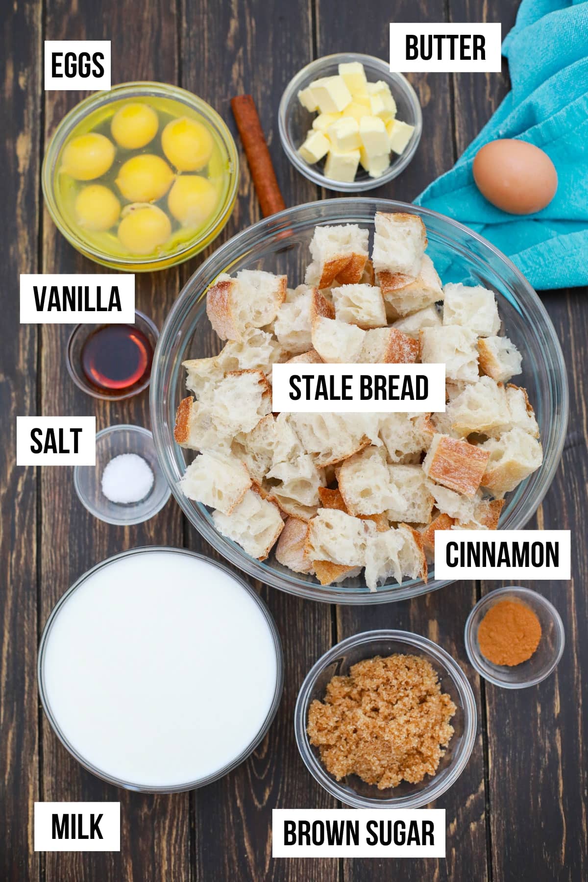 ingredients for overnight french toast casserole