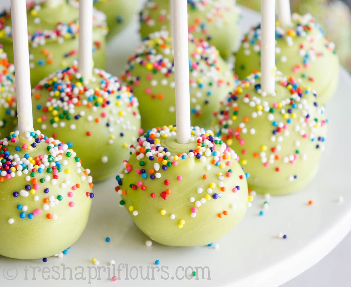 cake pops on a plate