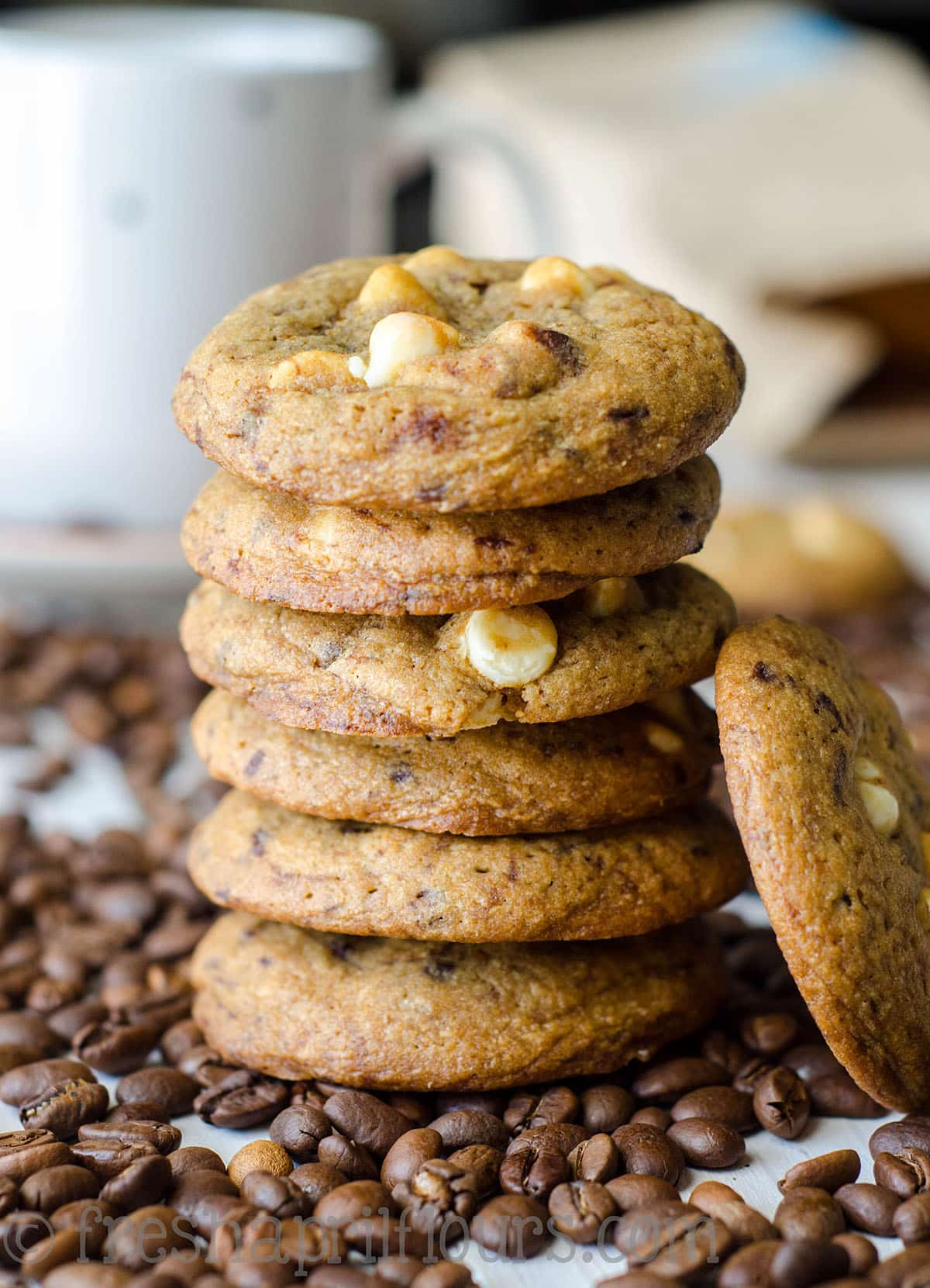 stack of cappuccino cookies