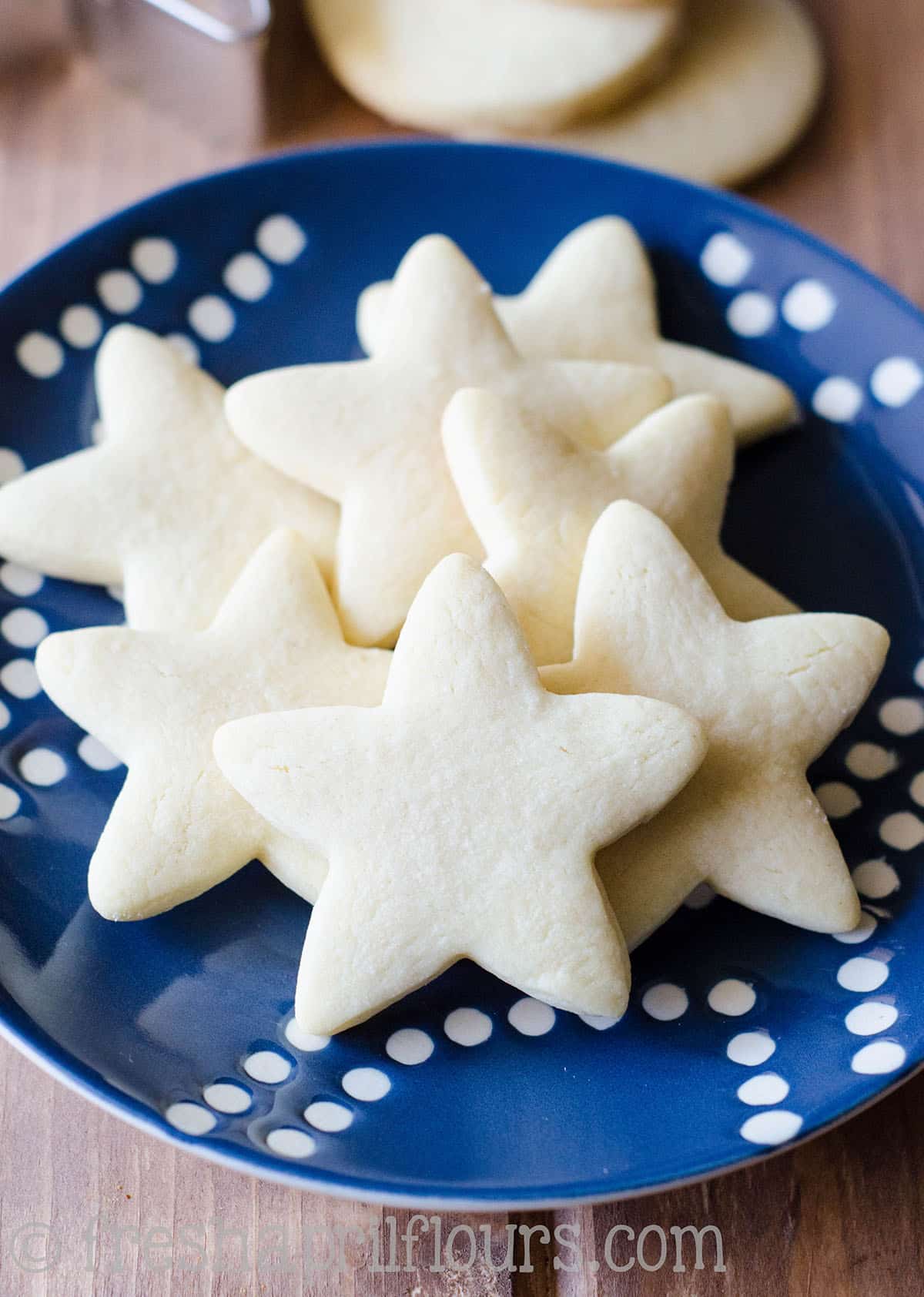 cut-out cookies in the shape of stars
