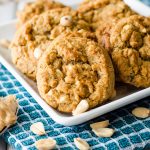 Flourless Crunchy Peanut Butter Cookies: Just 5 simple ingredients produce these crunchy, nutty, gluten free cookies. You'd never guess they have no flour!