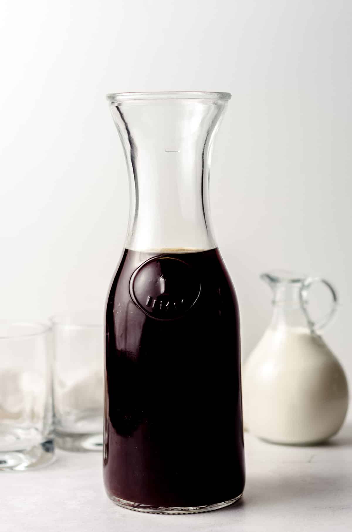 a carafe of cold brew coffee