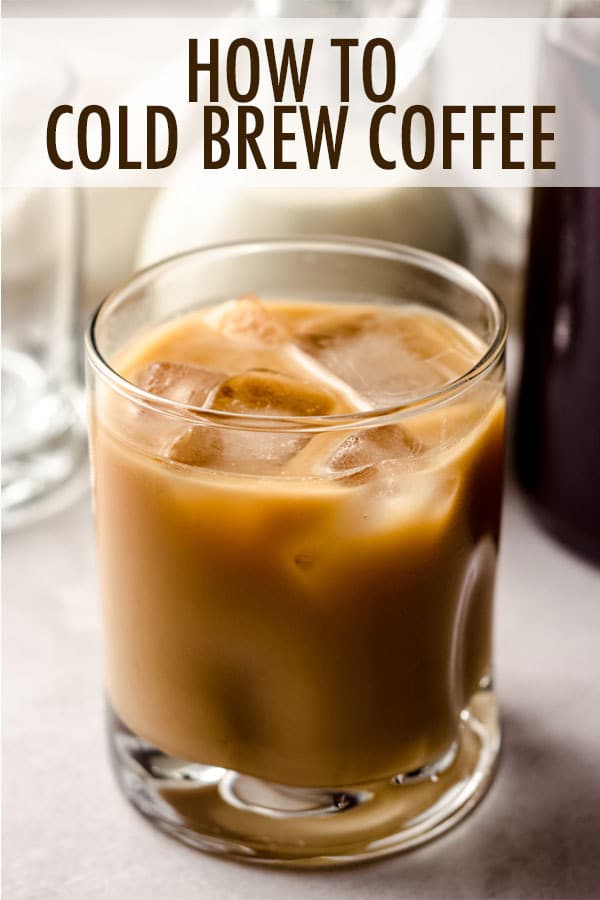 Learn how to make cold brew coffee at home! All you need are your favorite coffee beans, cold water, and 24 hours for cold coffee that is smooth, ever so slightly sweet, and still bursting with bold coffee flavor. via @frshaprilflours