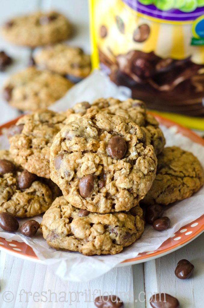 Oatmeal Raisinet Cookies: These are not your mama's oatmeal raisin cookies-- these are oatmeal Raisinet cookies! Chewy, buttery, sweetened with brown sugar and molasses, and full of chocolate covered raisins. A fun take on the classic.