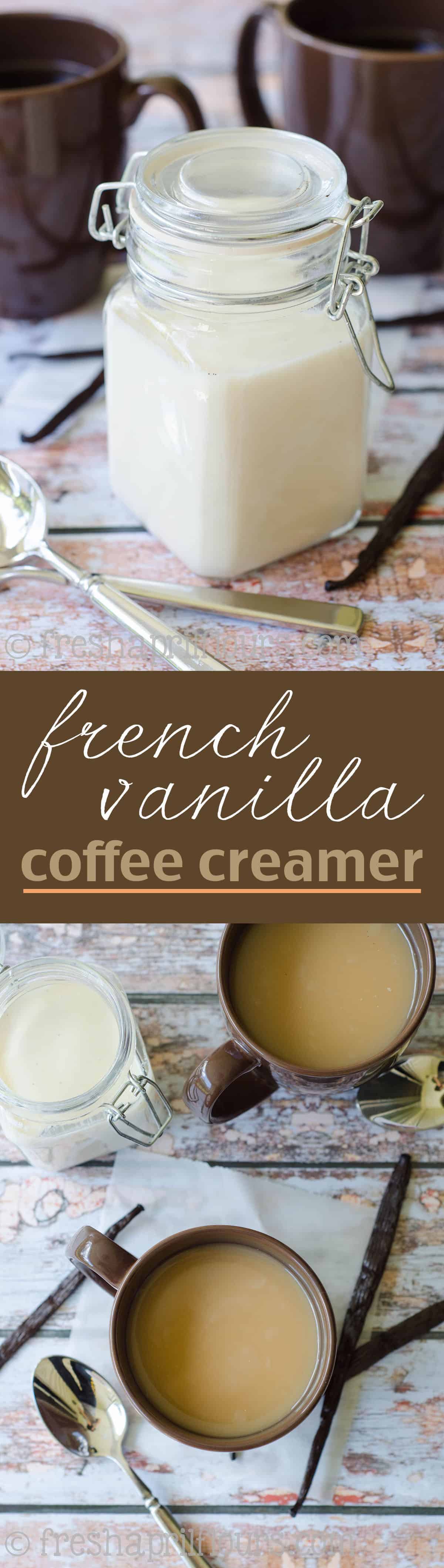You only need 3 ingredients for this all-natural, chemical free, and 100% homemade coffee creamer. via @frshaprilflours