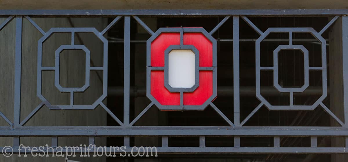 red O at ohio state stadium