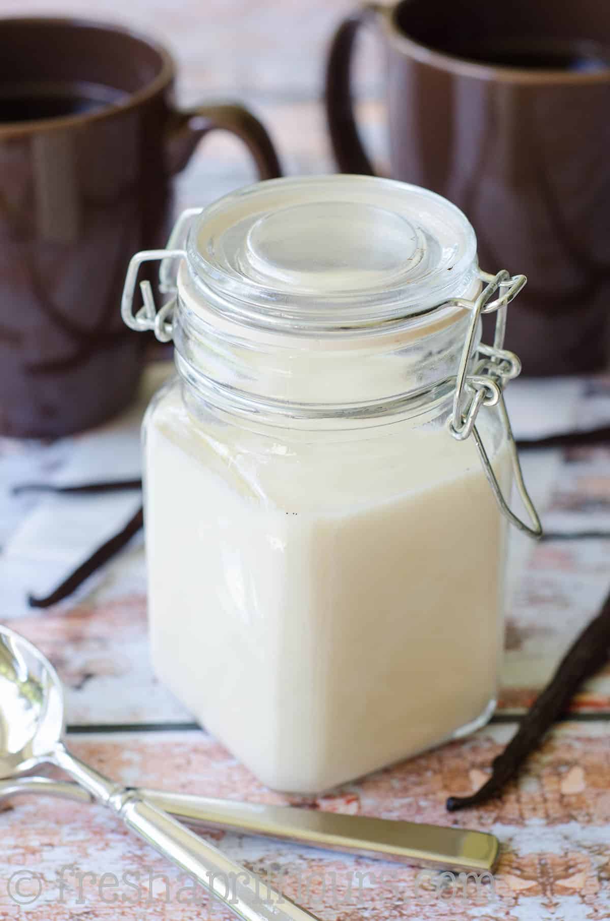 Homemade French Vanilla Coffee Creamer Recipe - Fresh April Flours