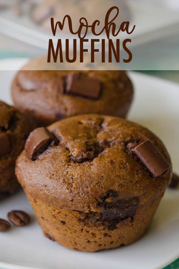 Moist and tender coffee flavored muffins filled with gooey chunks of chocolate. No oil, no butter, but so many mouthwatering flavors! via @frshaprilflours