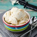 No Churn Peanut Butter Ripple Ice Cream: Easy, two ingredient, no churn ice cream swirled with ripples of peanut butter.