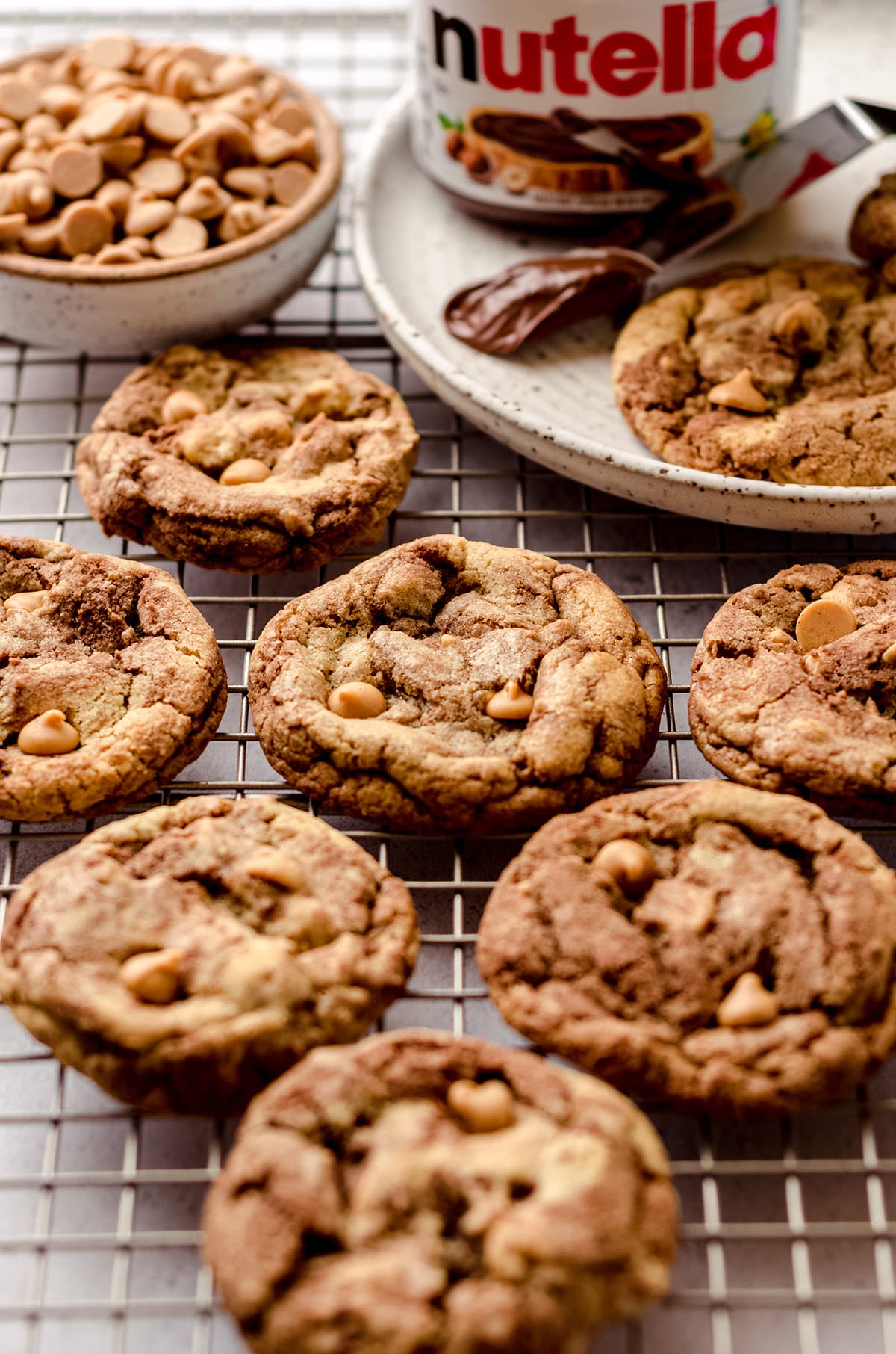 Nutella Swirl Peanut Butter Cookies - Creations by Kara