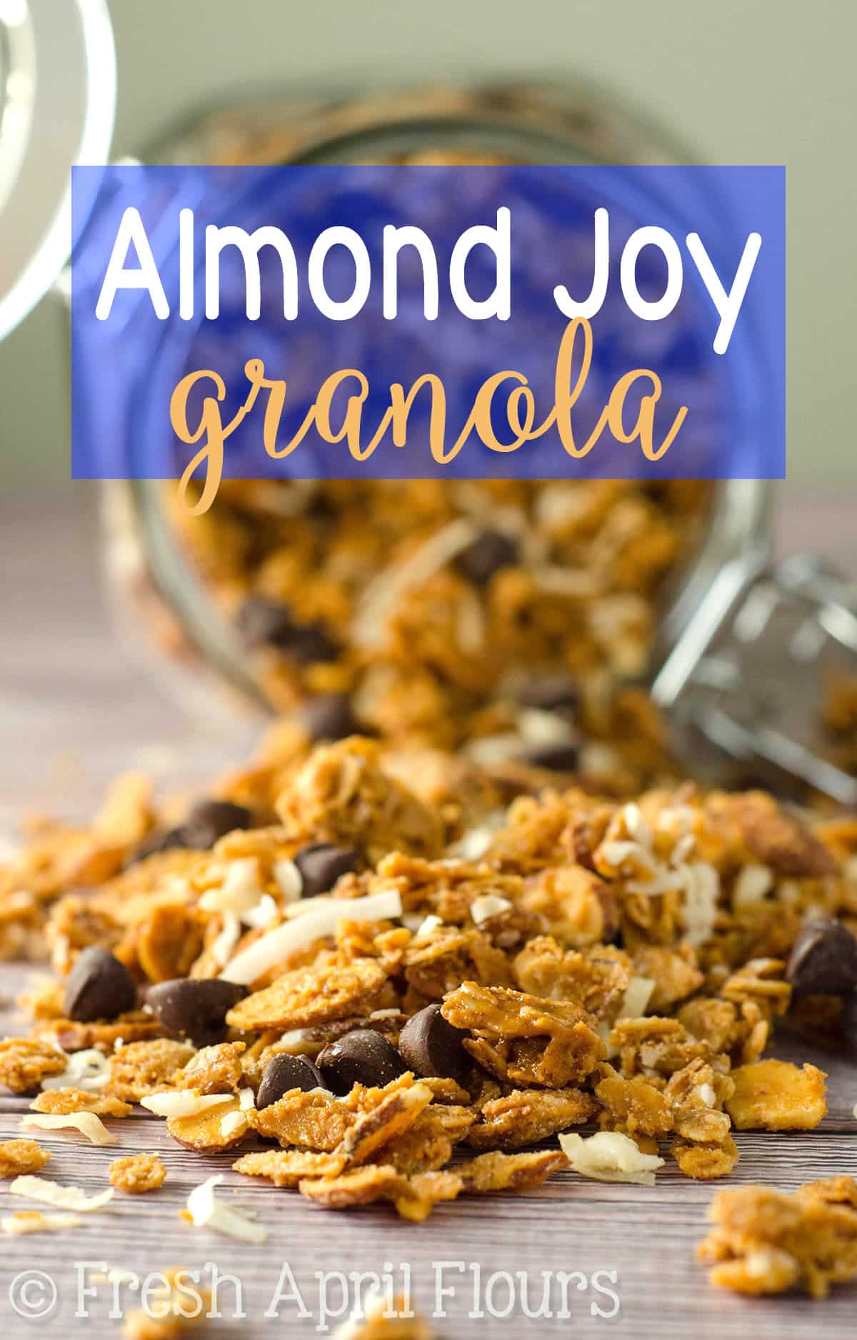 Crunchy and wholesome homemade granola full of almonds, coconut, and chocolate. via @frshaprilflours