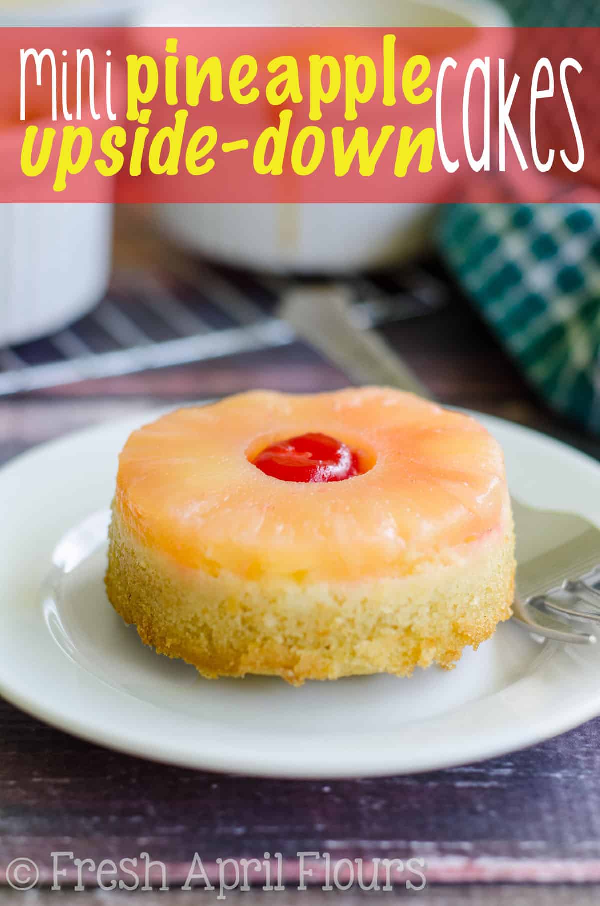 Like the classic, just smaller. Moist and flavorful cake topped with pineapple and a cherry. via @frshaprilflours