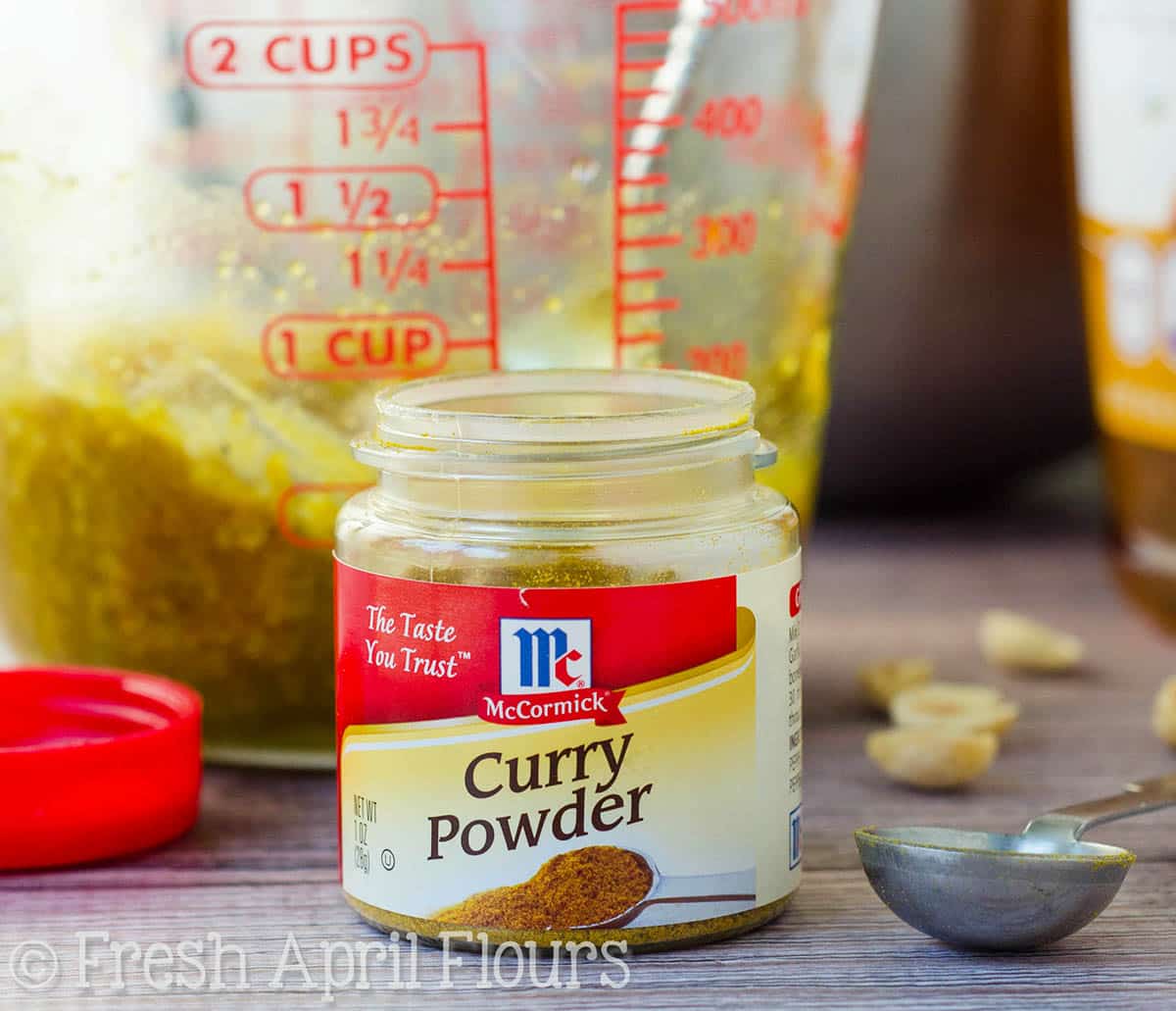 a small jar of curry powder