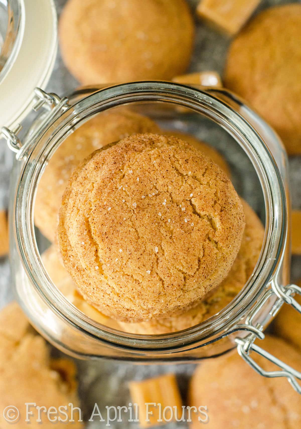 Salted Caramel Stuffed Snickerdoodles