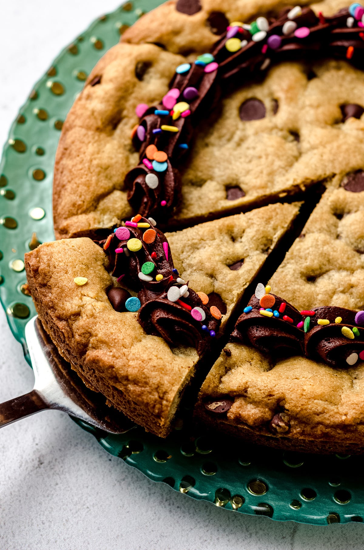 Giant chocolate cookie cake