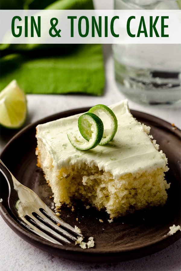A moist and flavorful lime cake soaked in a gin syrup and slathered with a boozy, lime frosting. via @frshaprilflours
