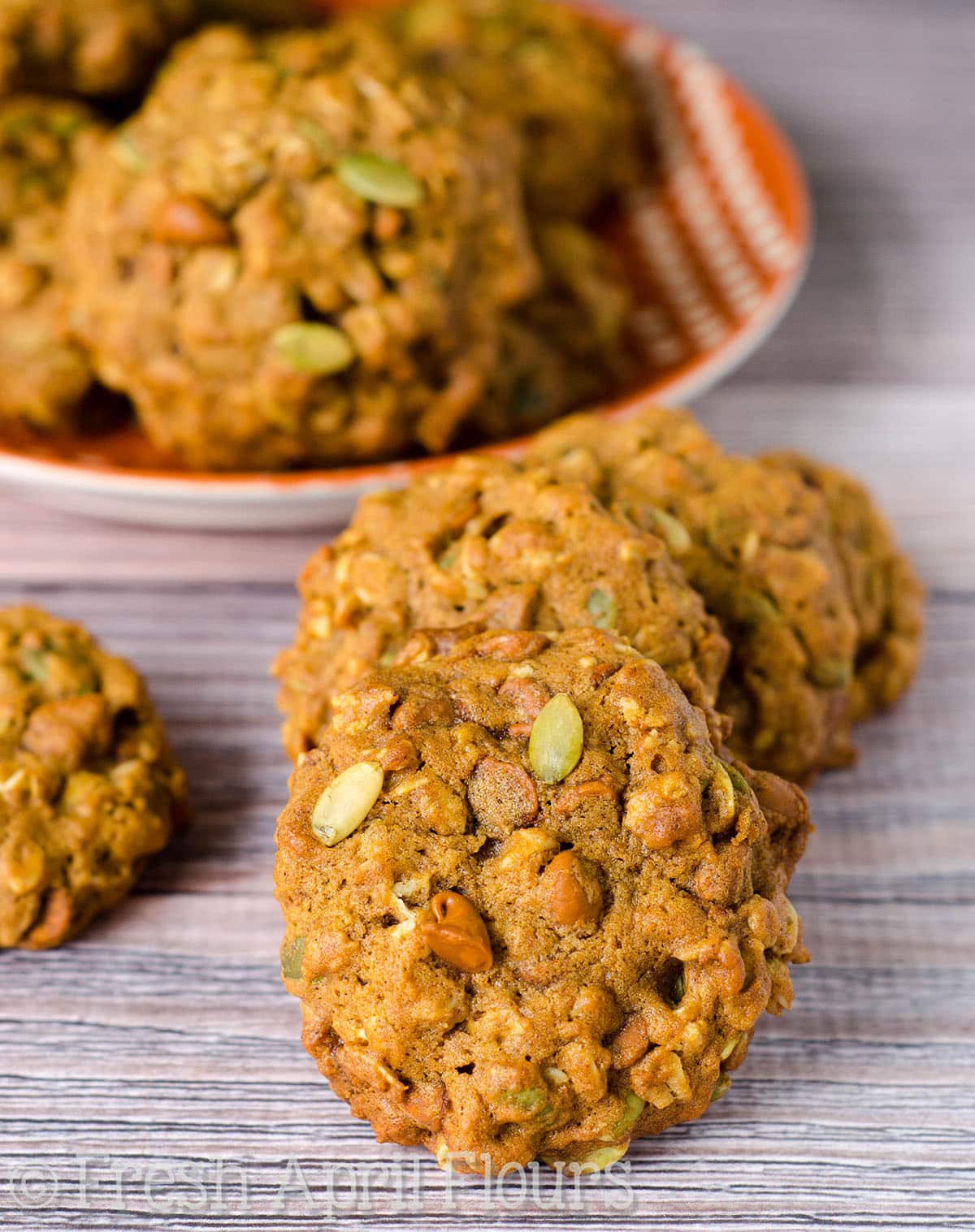 Pumpkin Oatmeal Cookies with Cinnamon Chips