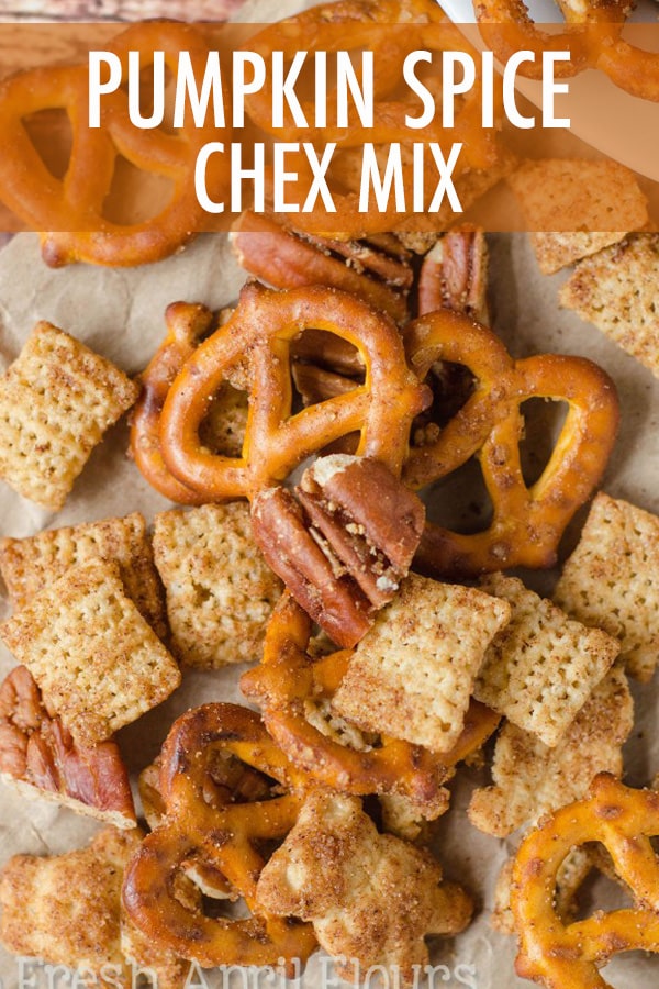 A sweet and salty snack mix packed with pumpkin spice flavor. A must-have for cozy weather snacking! via @frshaprilflours