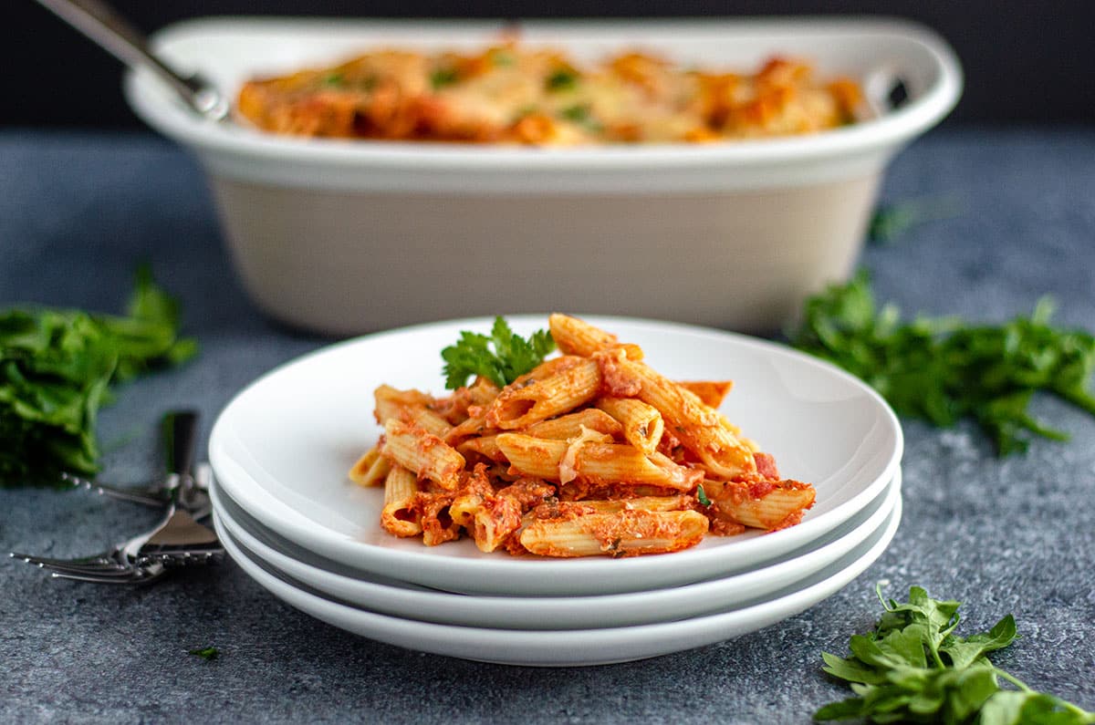 My Favorite Baked Ziti: This easy casserole goes from start to eating in far less than an hour. Perfect for entertaining or a quick dinner idea.