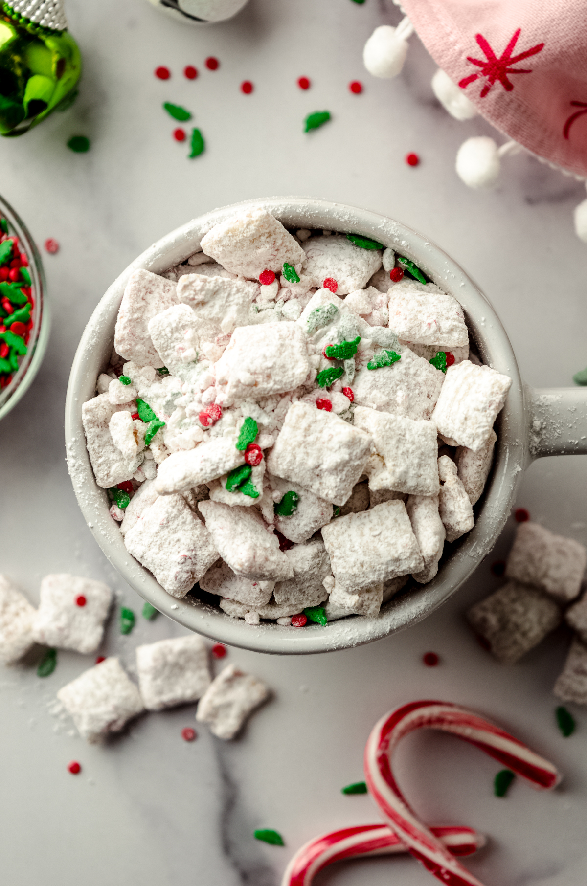 Peppermint Candy Cane Puppy Chow Fresh April Flours