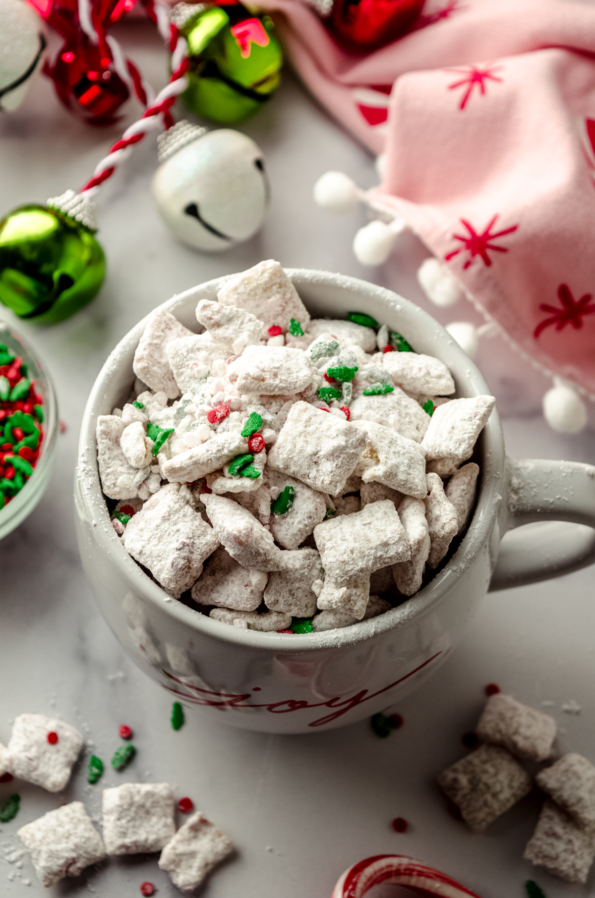 Peppermint Candy Cane Puppy Chow