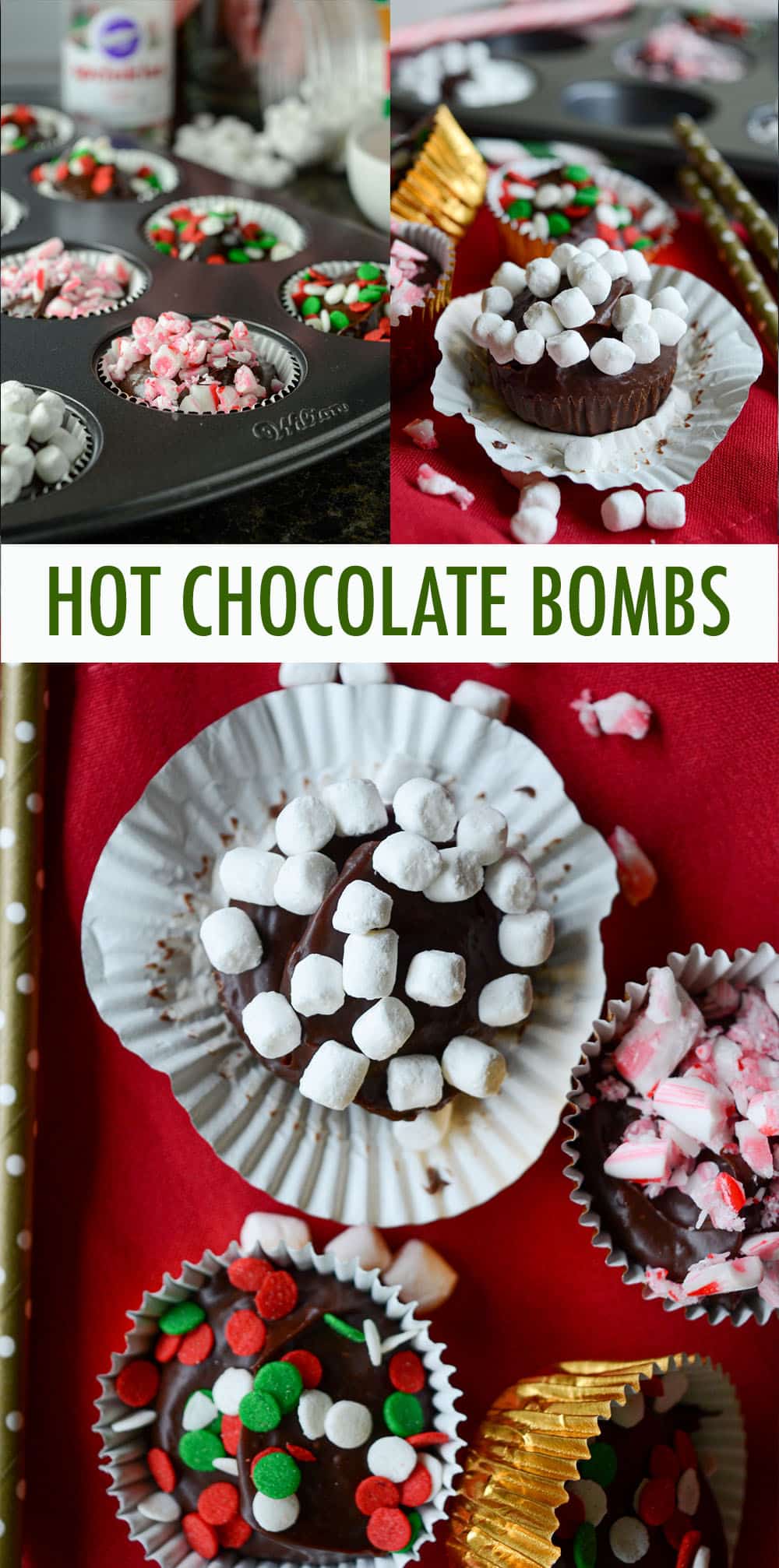 Toss these hot chocolate bombs into a mug of warm milk and you instantly have smooth, creamy, homemade hot chocolate! Add your favorite candies or sprinkles on top to make your hot chocolate even better! via @frshaprilflours