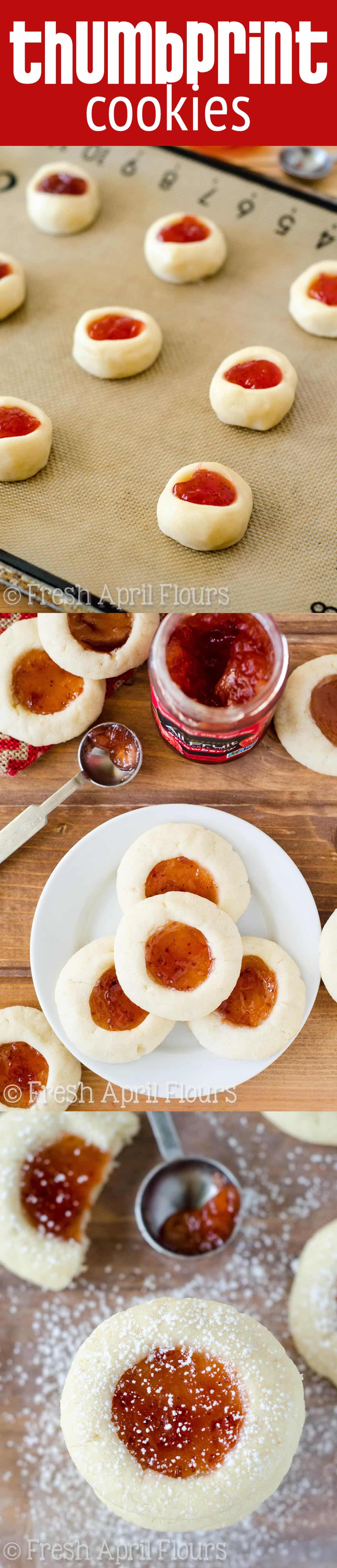 Buttery shortbread cookies filled with a fruity puddle of jam or jelly. via @frshaprilflours